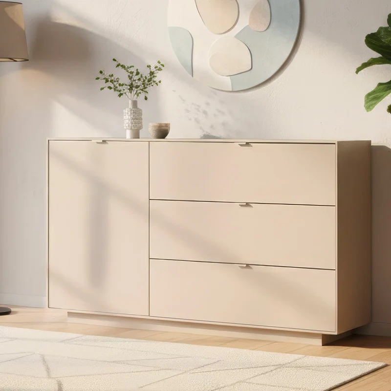 Madia Sivas 51A con 3 cassetti e 1 anta colore cashmere