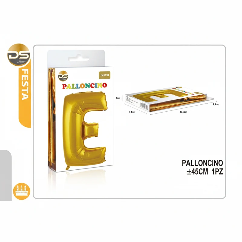 Dz Party Palloncino Oro Alfabeto 45Cm