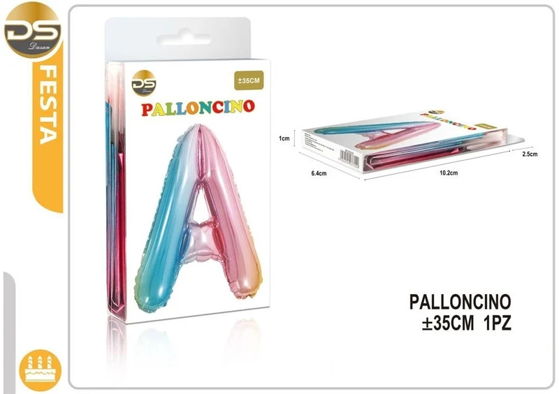 Dz Party Palloncino Multicolore Lettere Alfabeto (A-Z) 35Cm