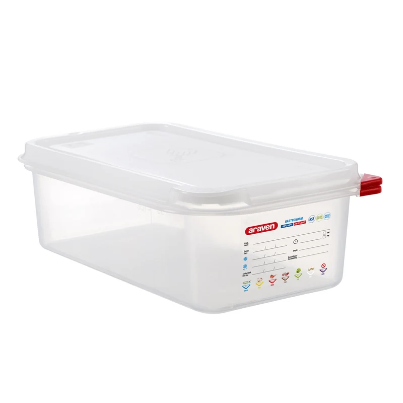 Contenitore polipropilene gn 1/3 h.10 con coperchio araven