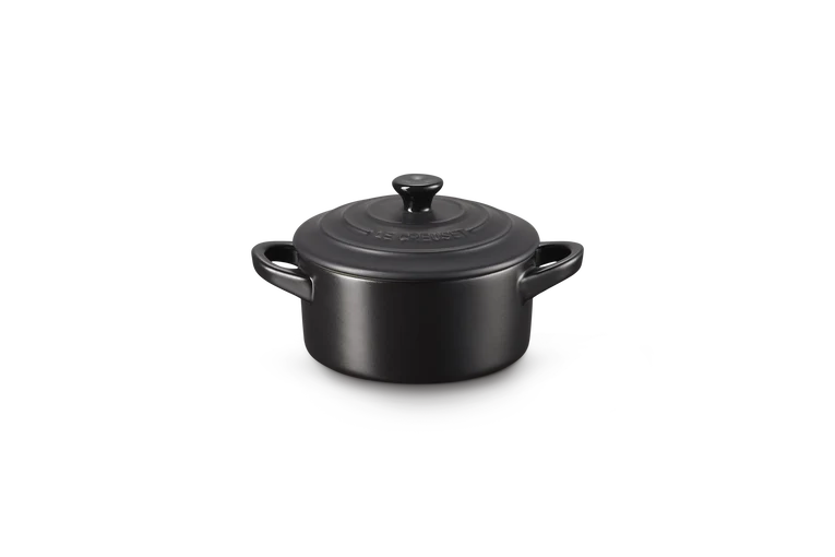 Mini cocotte rotonda in gres vetrificato - Nero Matt 10 CM / 0.25 L