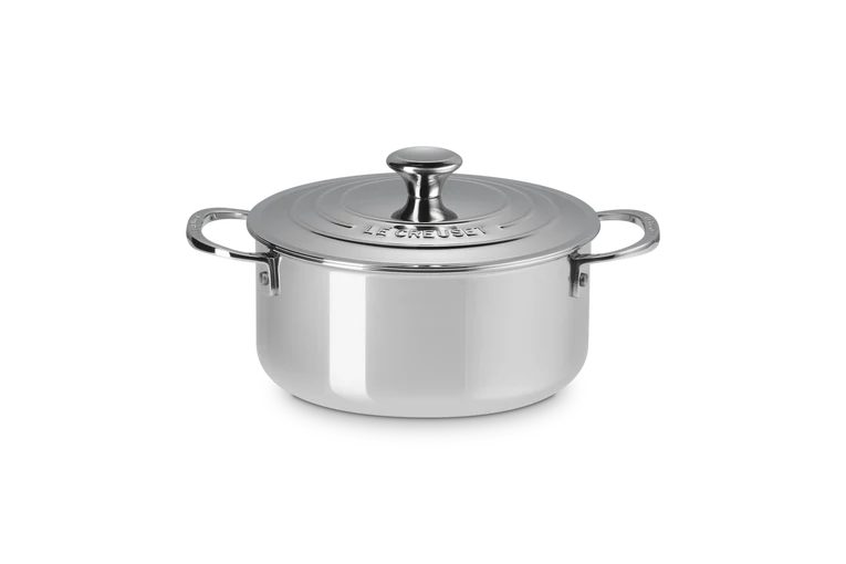 Pentola alta con coperchio in acciaio inox - 20 CM / 3 L