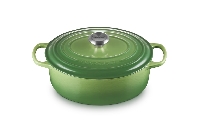 Cocotte ovale Evolution in ghisa vetrificata - Verde Bamboo 29 CM / 4.7 L
