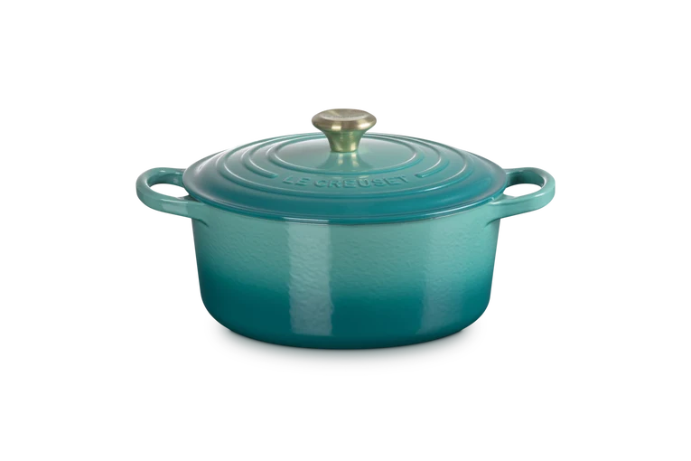 Cocotte rotonda Evolution in ghisa vetrificata - Bleu Riviera 22 CM / 3.3 L