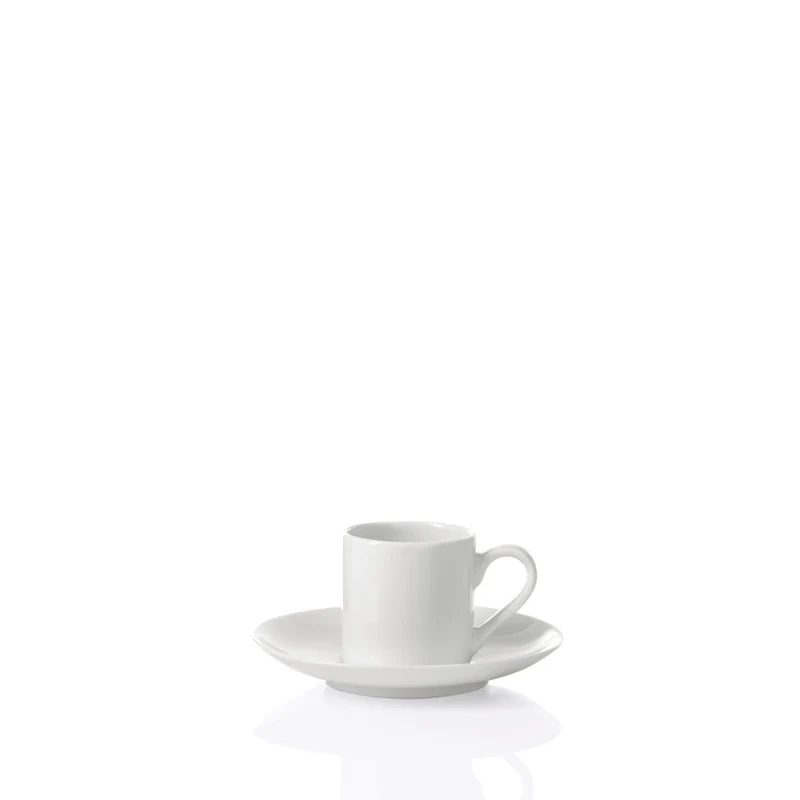 DOMUS WEISS WHITE Set 2 Tazze Caffe' con Piattino
