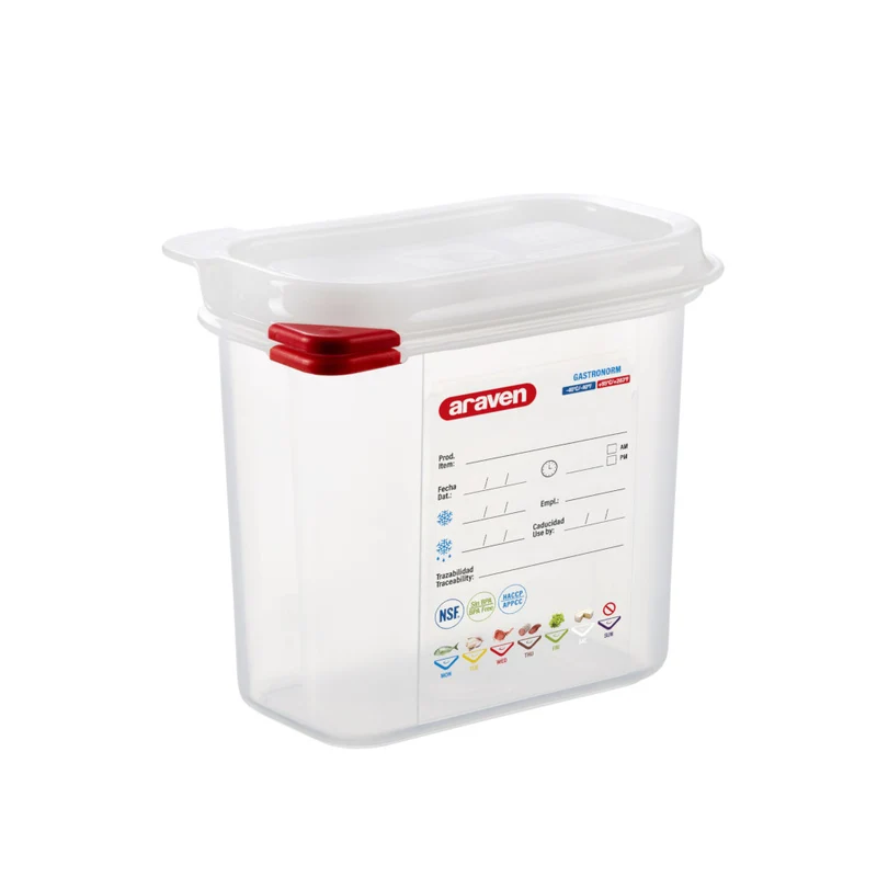 Contenitore polipropilene gn 1/9 h.15 con coperchio araven