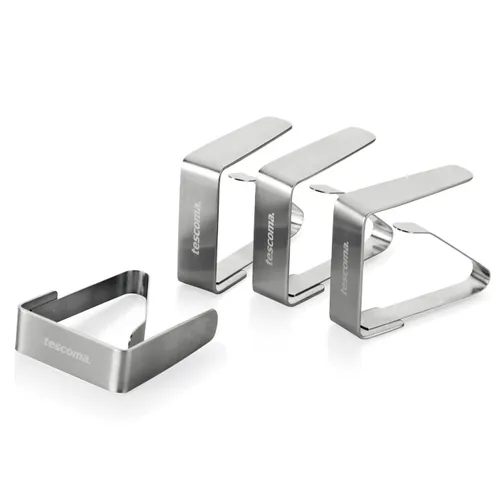 CLIP FERMATOVAGLIA IN ACCIAIO - SET 4 Pezzi