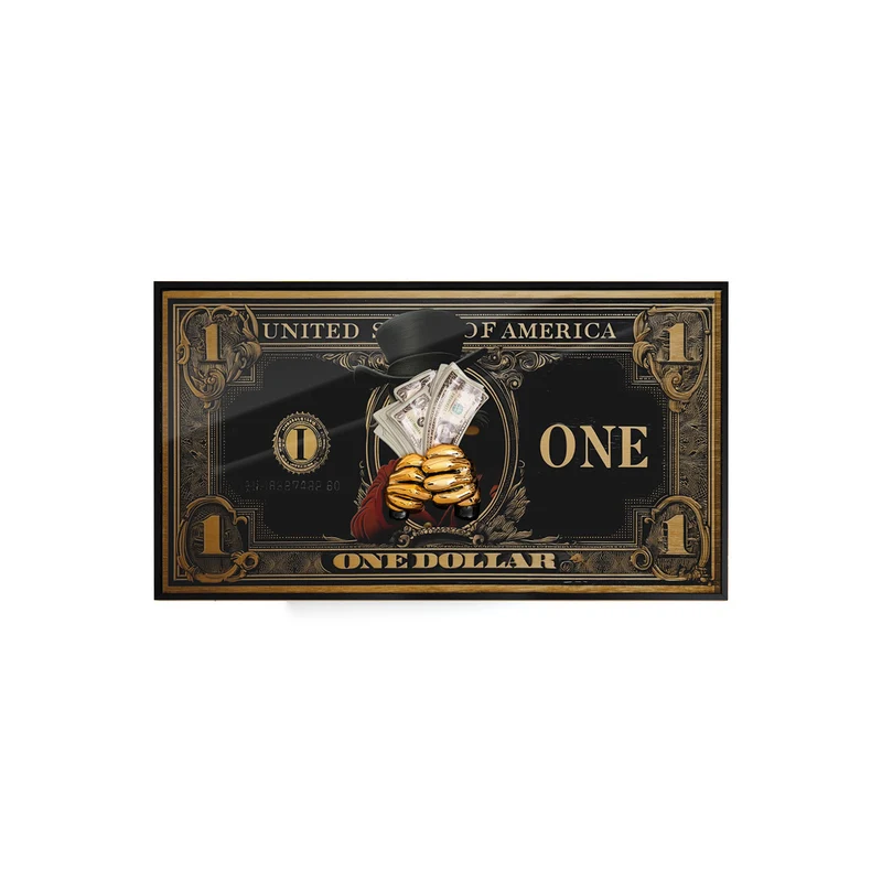 Quadro DREAM BIG FAMOUS DOLLAR - 30X55