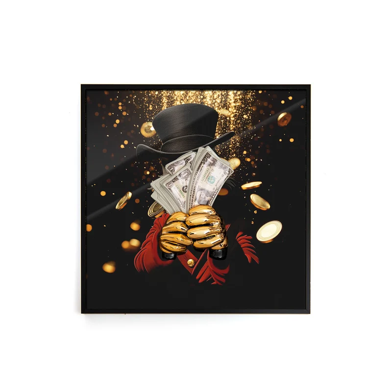 Quadro DREAM BIG GOLD RAIN - 40X40