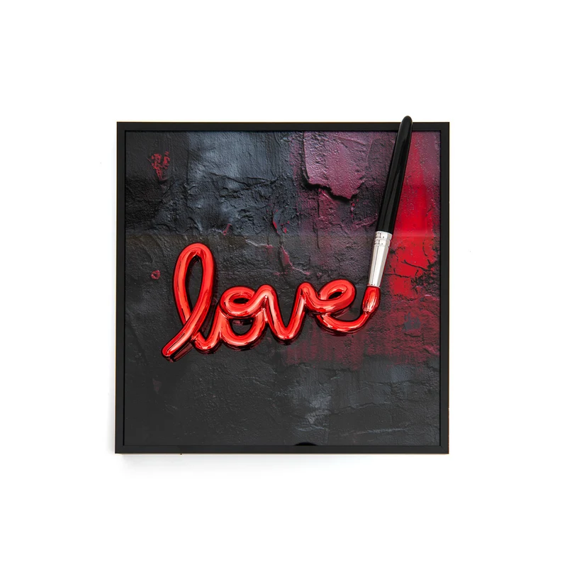 Quadro LOVE SIGN ROSSO - 40X40