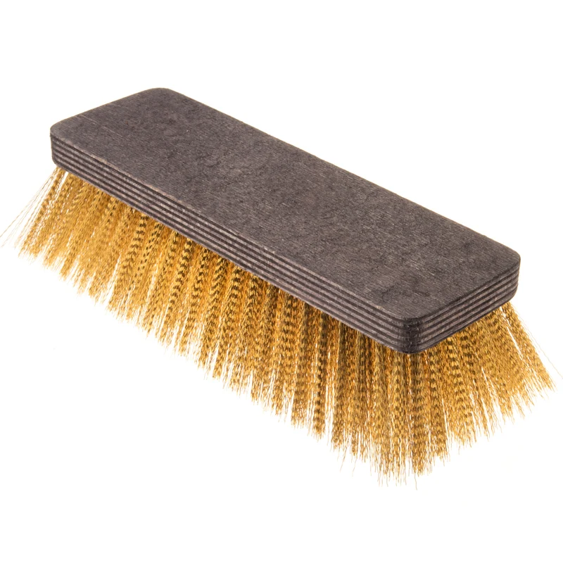 Ric.spazzolone cm.22x7 setola ottone