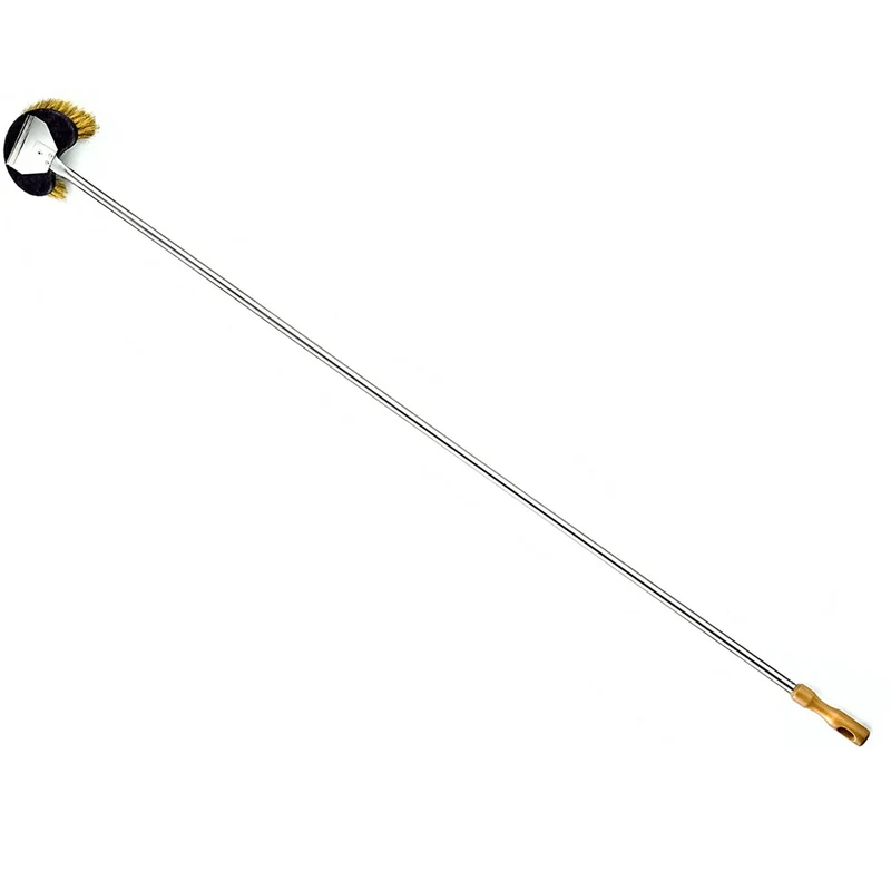 Spazzolone pulizia forni setola ottone mezza luna girevole