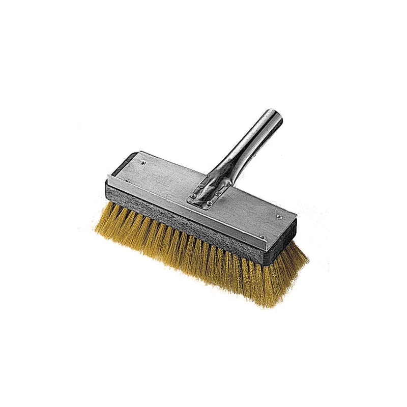 Ric.spazzolone cm.22x7 setola ottone con attacco inox