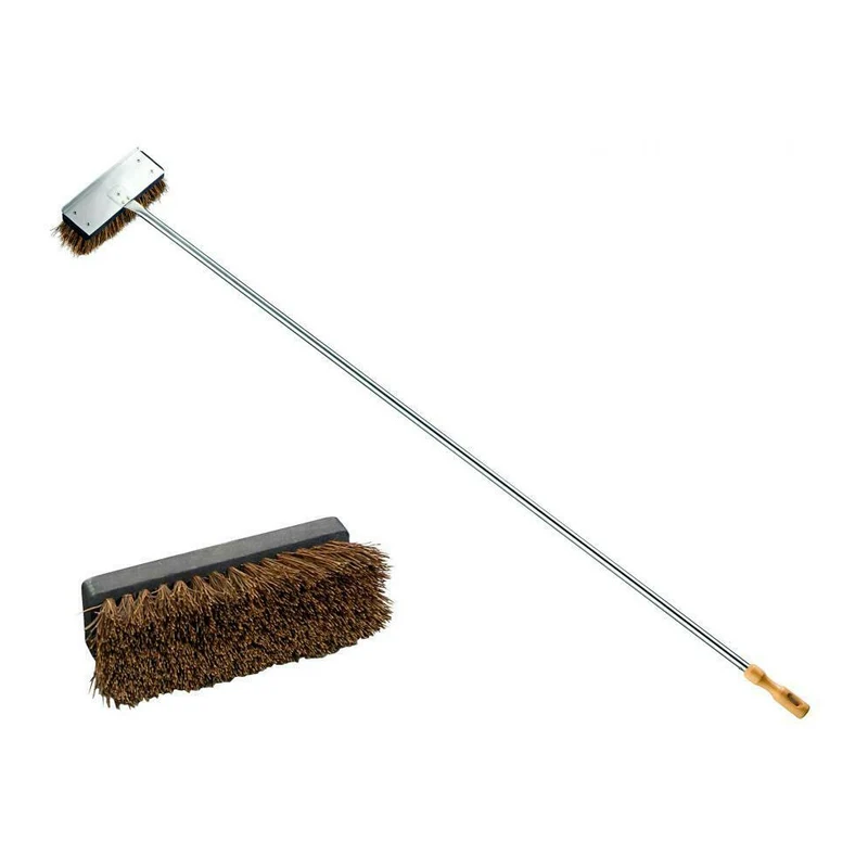 Spazzolone pulizia forni cm.22x7 h.170 setola in fibra naturale