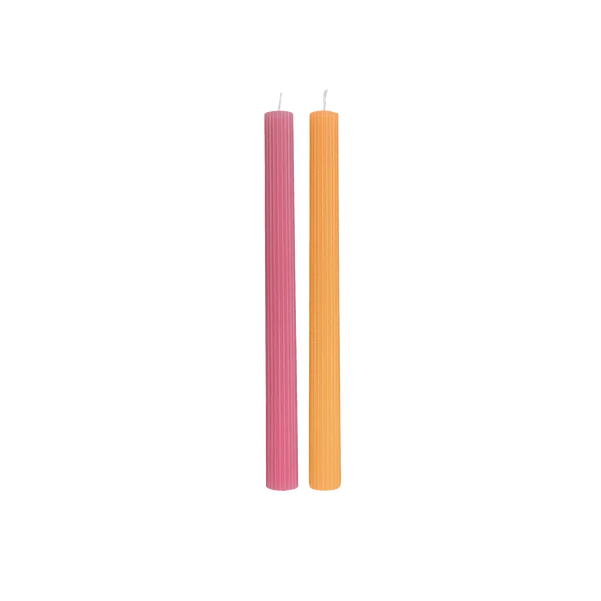 Fleur Candela a bastoncino - Soleil E Rosa, 2 x 25 cm