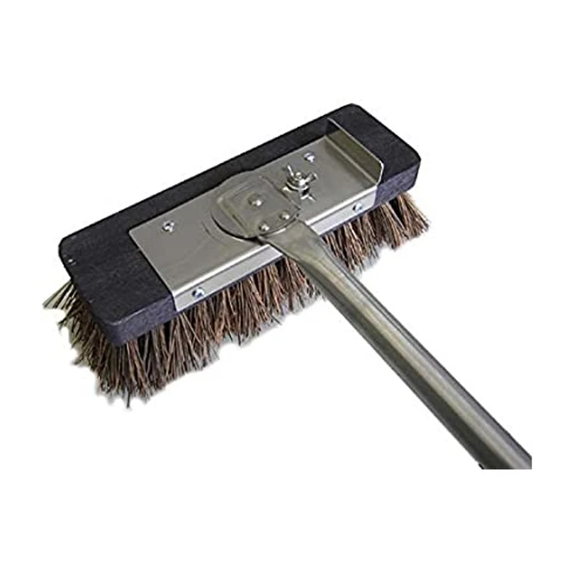 Spazzolone pulizia forni cm.22x7 h.170 con fibra naturale girevole