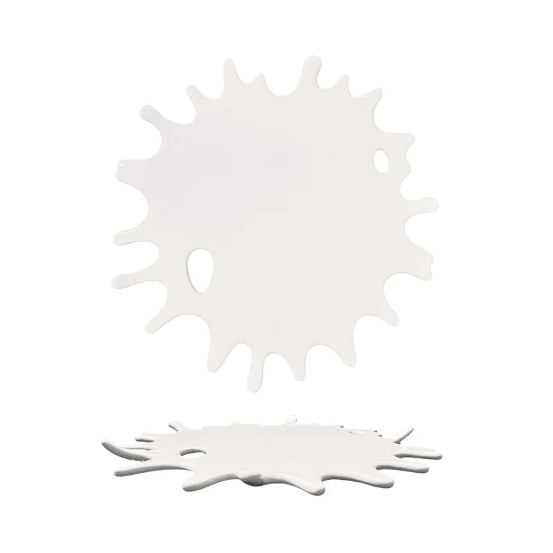 SELECTA-PIATTO PIANO SPLASH CM 26 BIANCO IN PORCELLANA