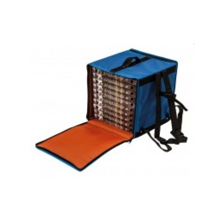 Borsa termica 7 pizze ø 40 rigida a zaino con zip