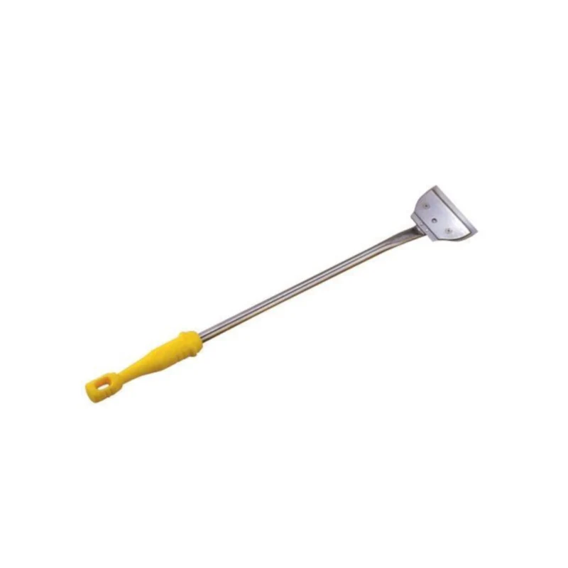 Raschietto inox manico giallo lama cm.11x60