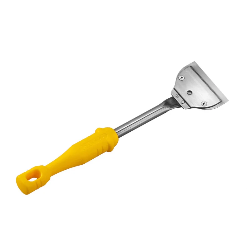 Raschietto inox manico giallo lama cm.9x35