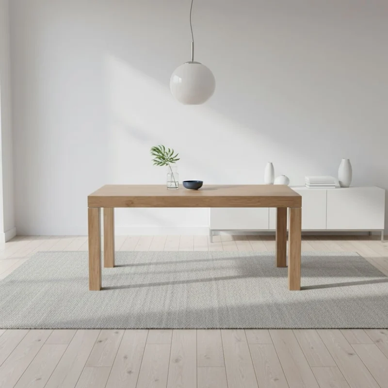 Tavolo Imab Piana T08 in rovere decapato con 4 allunghe 160x90x74.6 H cm.