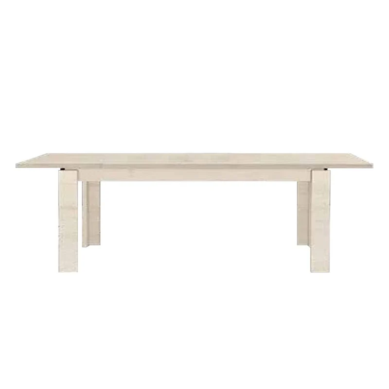 Tavolo Imab Manhattan in rovere sbiancato con 1 allunga 160x90x76.5 H cm.