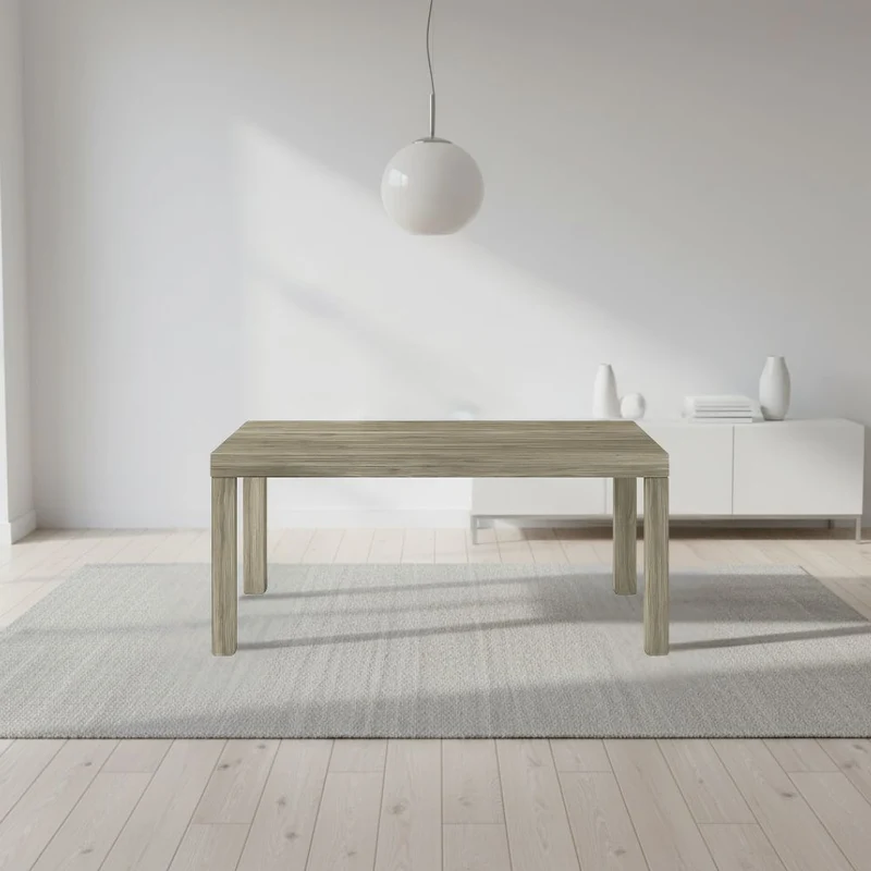 Tavolo Imab Piana T07 in larice grigio con 2 allunghe 140x90x75H cm.
