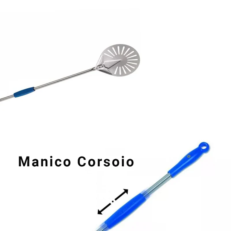 Palino azzurra inox asolato ø cm.23 h.205 corsoio