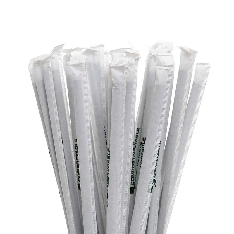 Cannuccia diritta in pla biocompostabile cm.21 pz.500 busta singola