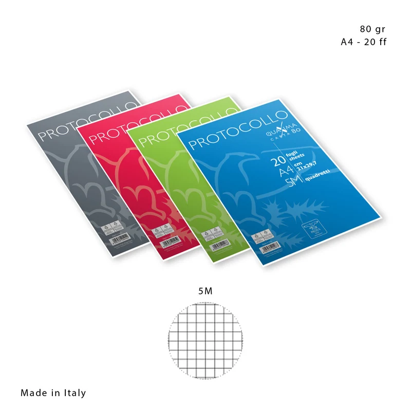 Pigna Fogli Protocollo A4 80G 5M 20FF