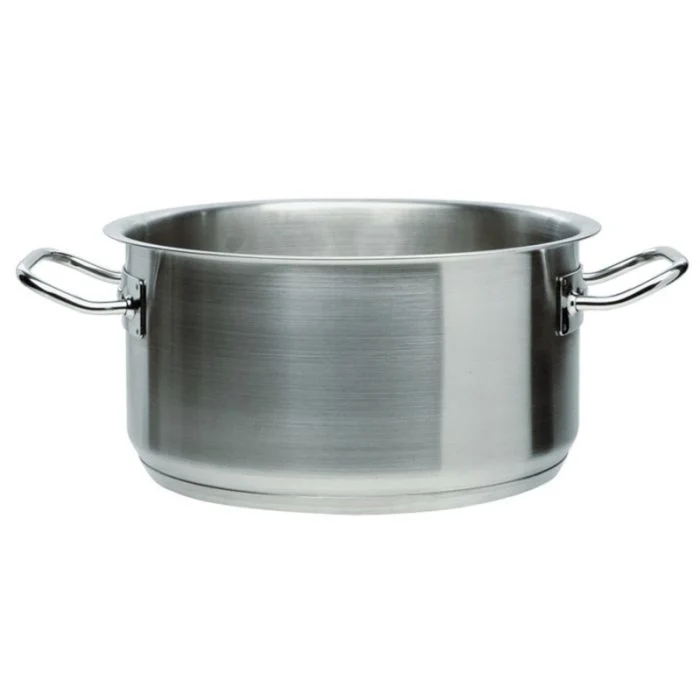 Casseruola media per induzione con 2 maniglie acciaio inox 18/10 - 32 cm 12 LT