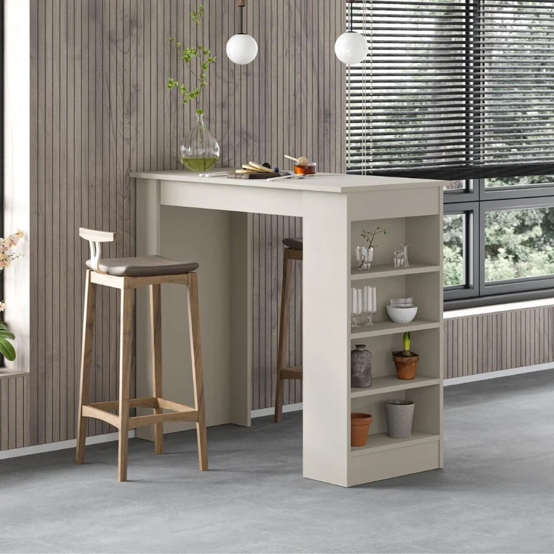 Penisola da cucina tavolo alto Swallow con piano e struttura cashmere