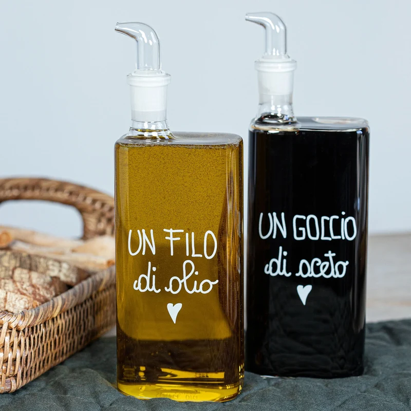 SET 2 Bottiglie "Un Filo di Olio - Un Goccio di Aceto" - 2x400ml