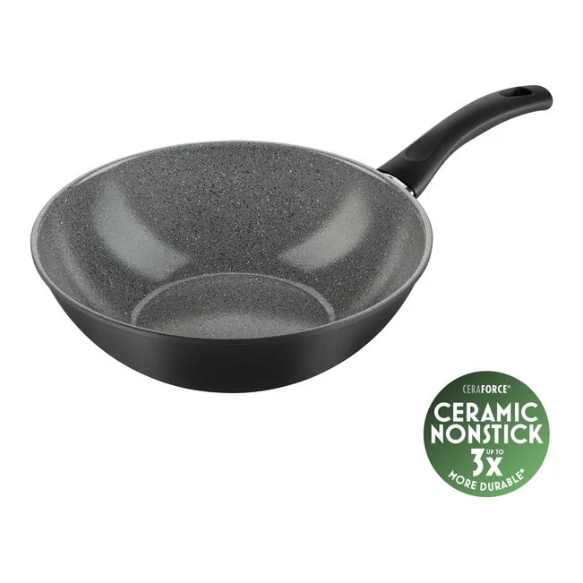 BARI Wok, 28 cm, alluminio, Rivestimento antiaderente senza PFAS