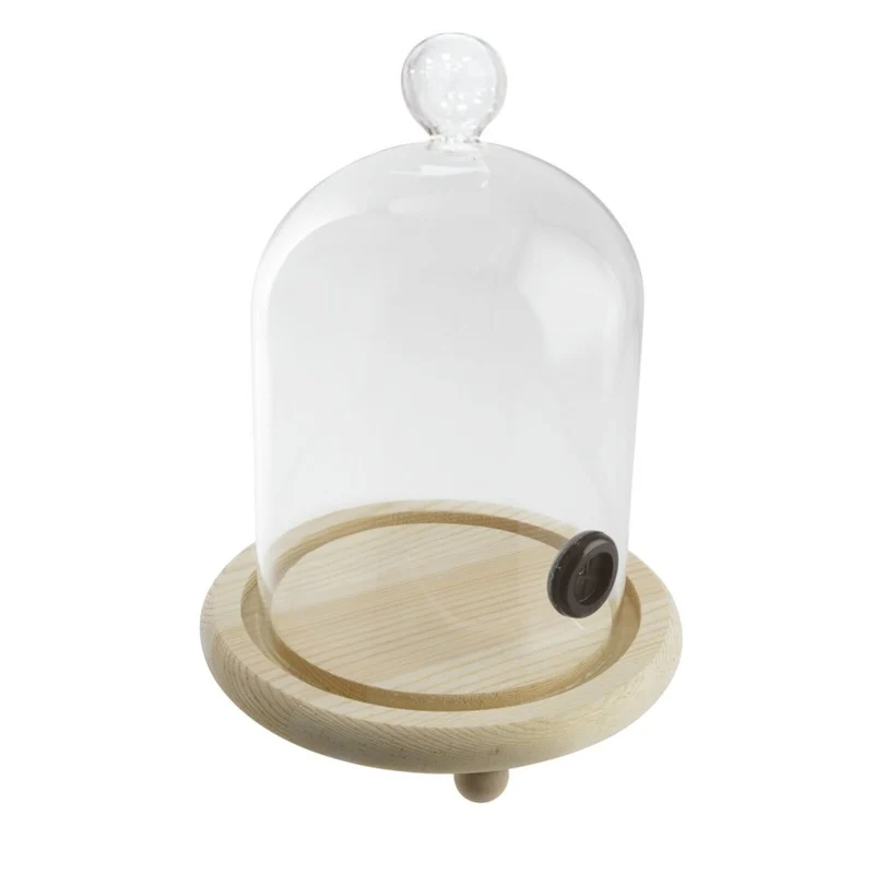 Cloche per affumicatore - Vetro, Legno - Product Size Ø 12,0 cm - h 11,0 cm