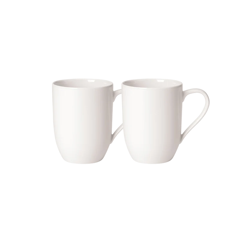 FOR ME Tazza con manico - 280 ml Porcellana Bianca SET 2 PEZZI