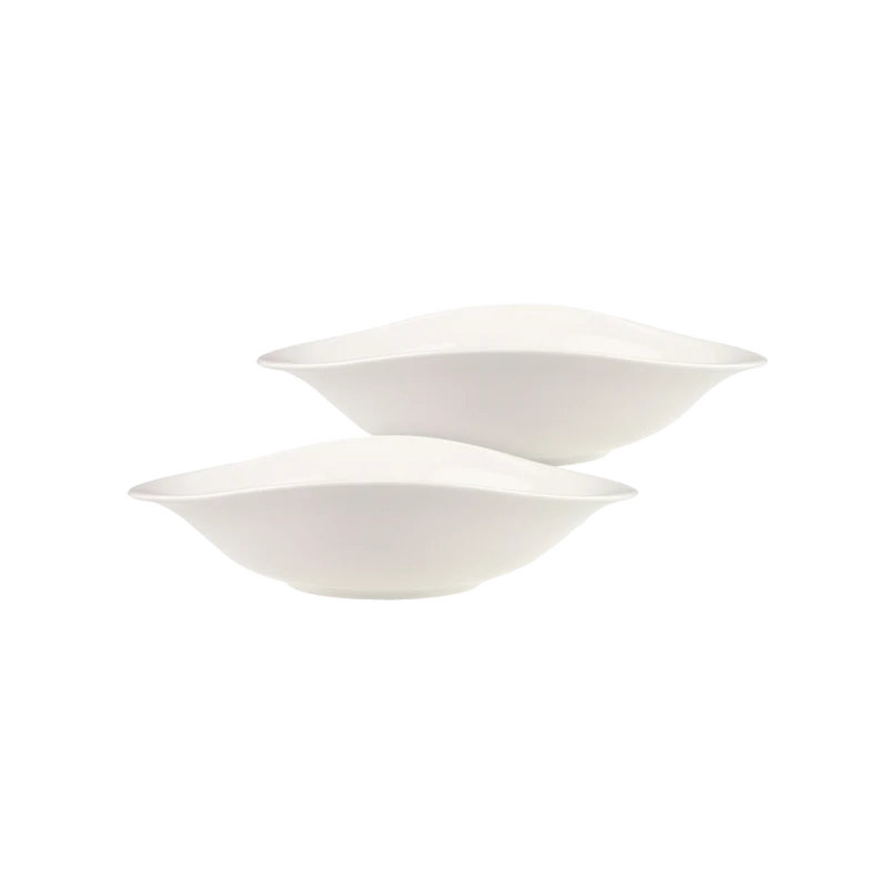 Vapiano Piatto da pasta bianco, 25,1 x 20,3 cm, Premium Porcelain