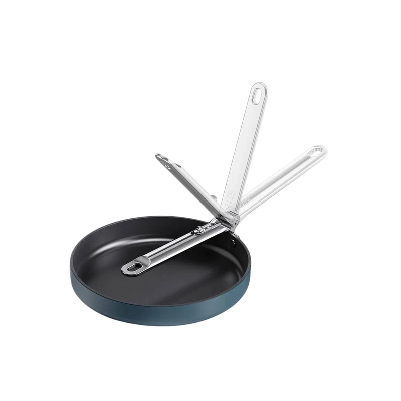 Padella Space con manico pieghevole in ceramica antiaderente da 24 cm, blu