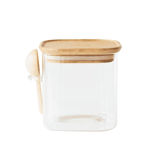 Barattolo quadrato con misurino - 800ml