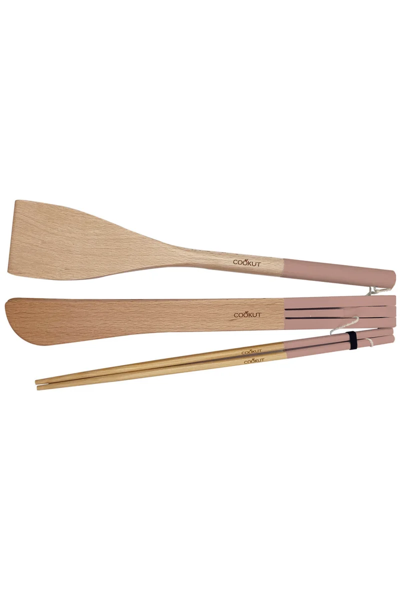 Utensili di legno per padelle e Wok - Marshmallow