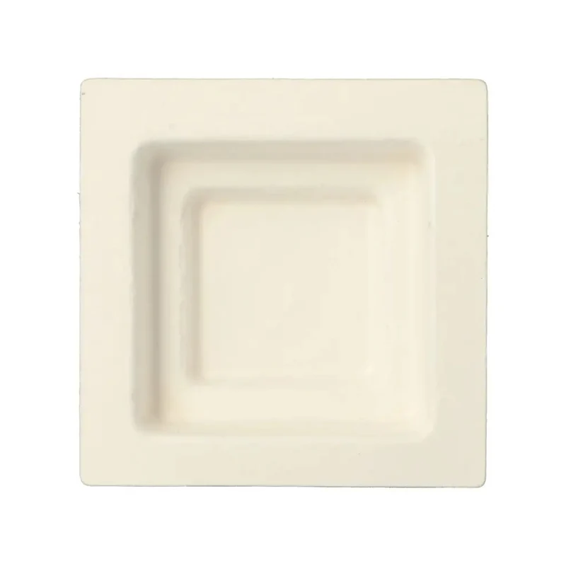 Finger piattino canna da zucchero cm.7x7 quadro fondo pz.50