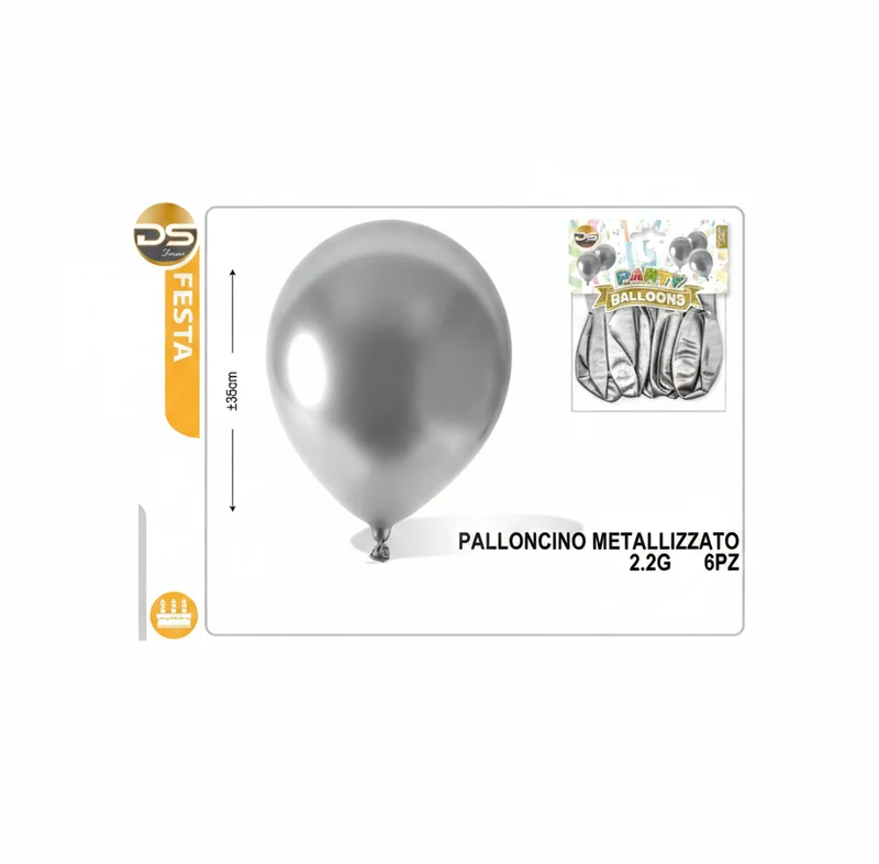 Dz Party Palloncini Metallizzato 2.2G Argento