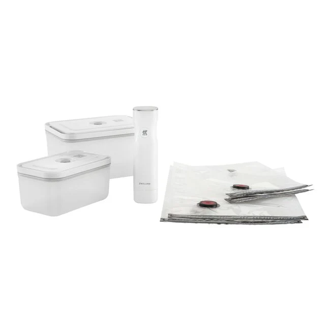 Fresh & Save Starter set sottovuoto, plastica / M/L, 7-pz., bianco