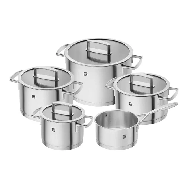 VITALITY 5-pz., Set di pentole, argento