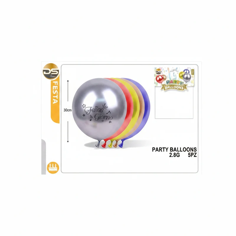 Dz Party Balloons Felice Giorno Croma 5Pz