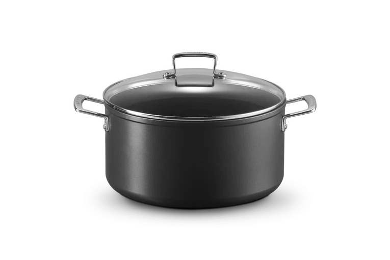 Pentola in alluminio antiaderente con coperchio vetro - 28 CM / 8.8 L