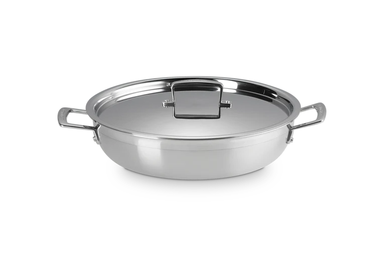 Tegame basso in acciaio inox e int. antiaderente - 38 cm, 4.8L