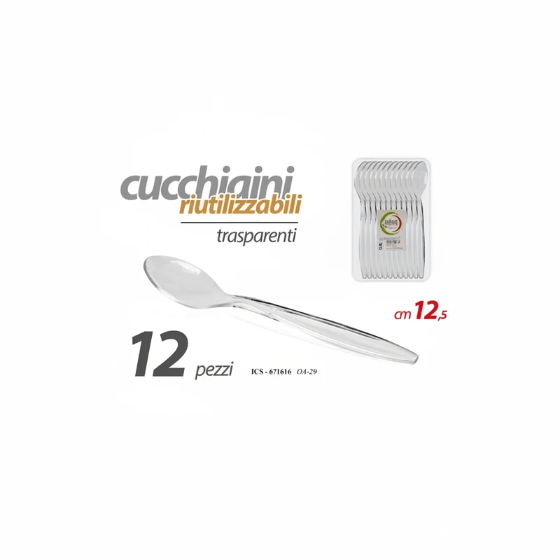 Gicos 12 Cucchiai Plastica 12,5Cm