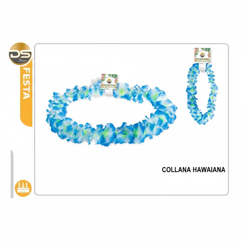 Dz Party Collana Hawaiana Azzurro2