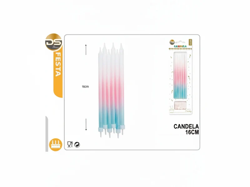 Dz Party Candele Decorative 14.5Cm 6Pz2